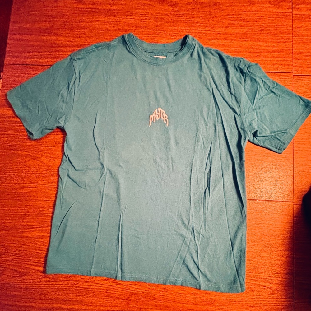 EUC Pacsun turquoise T-Shirt with Embroidered Myth -size Men’s Medium